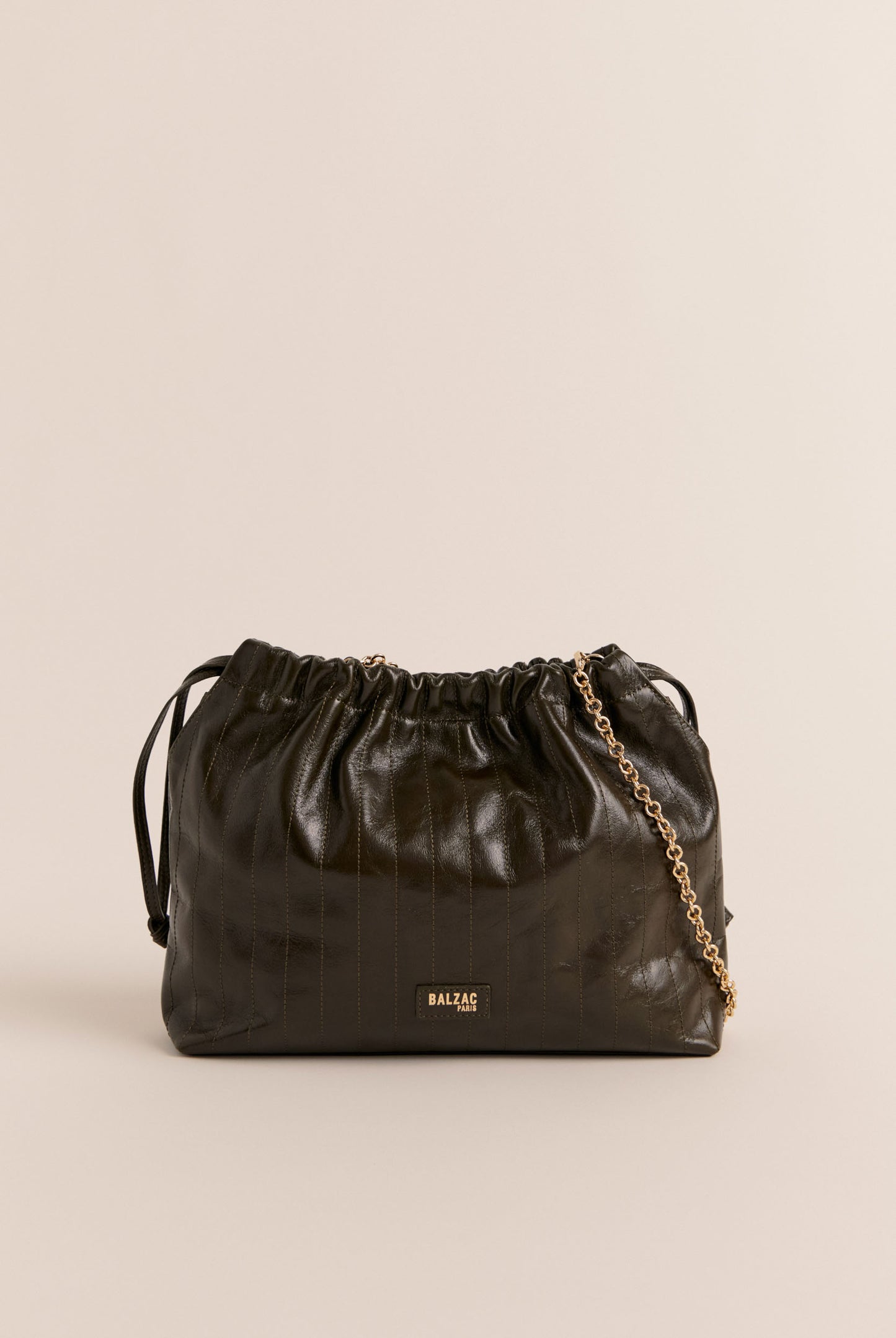 Amaïa crumpled khaki bag