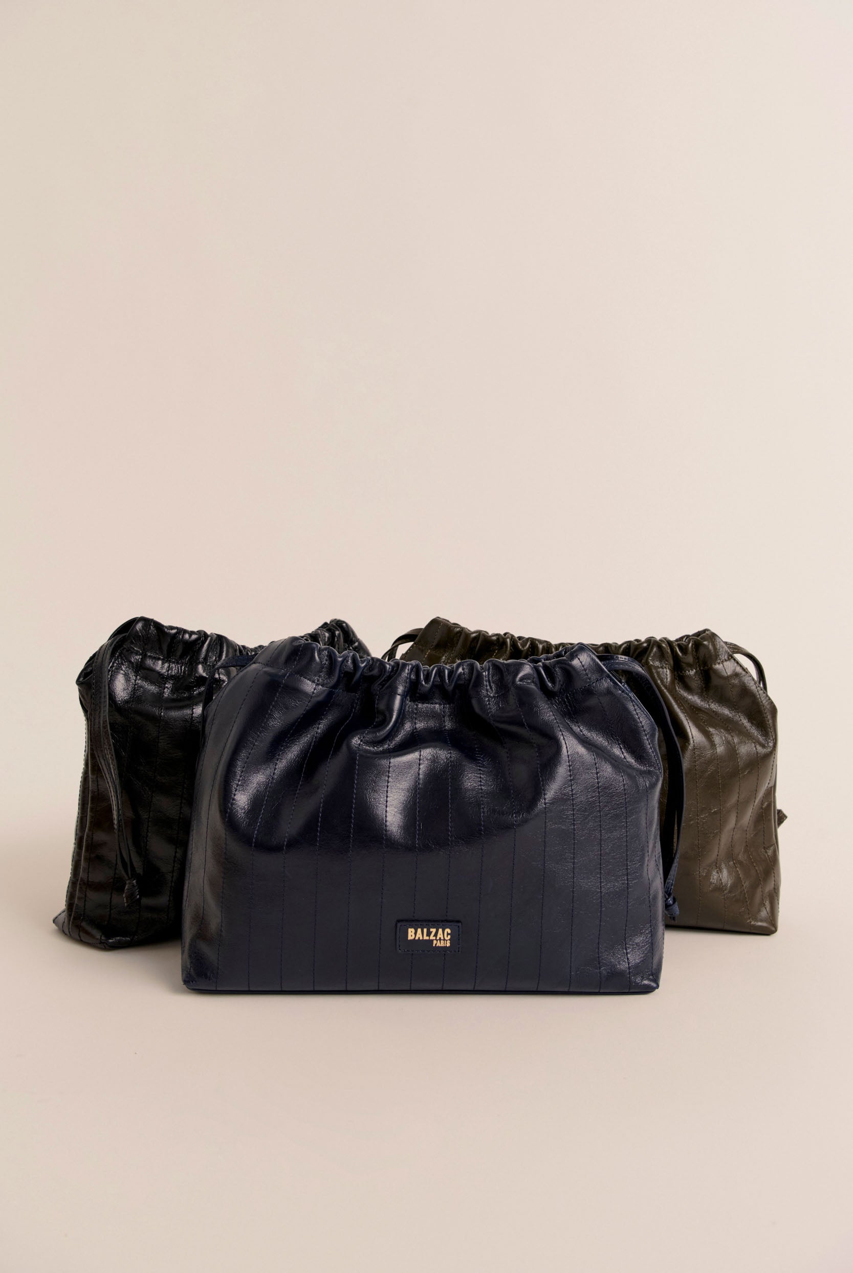 Bag Amaïa crinkled blue night
