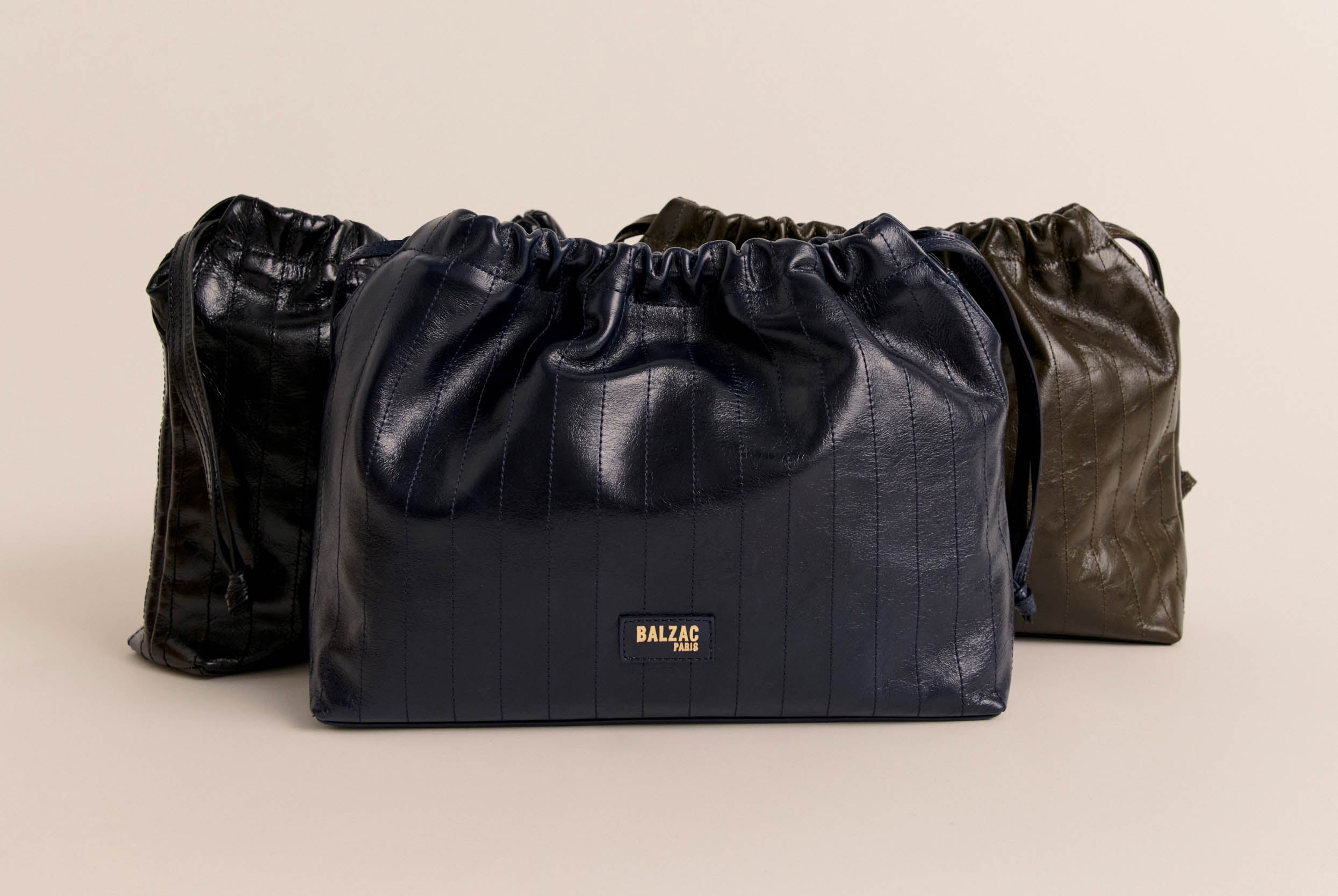 Bag Amaïa crinkled blue night