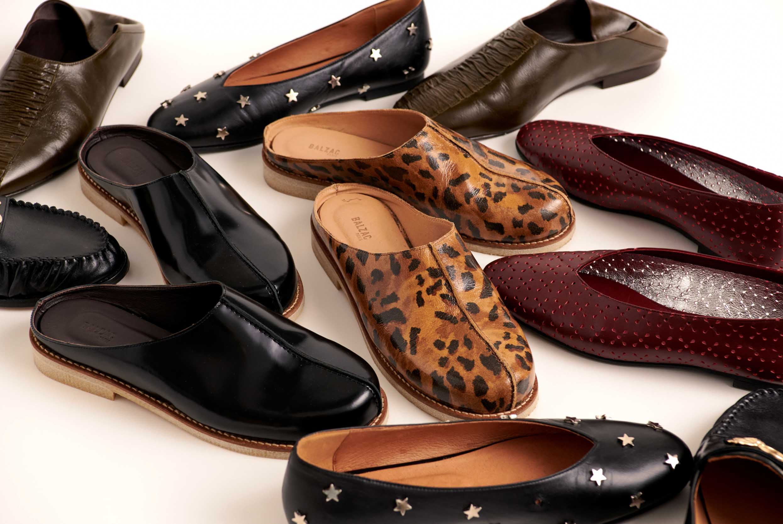 Ballet flats Freddie black étoiles argentées