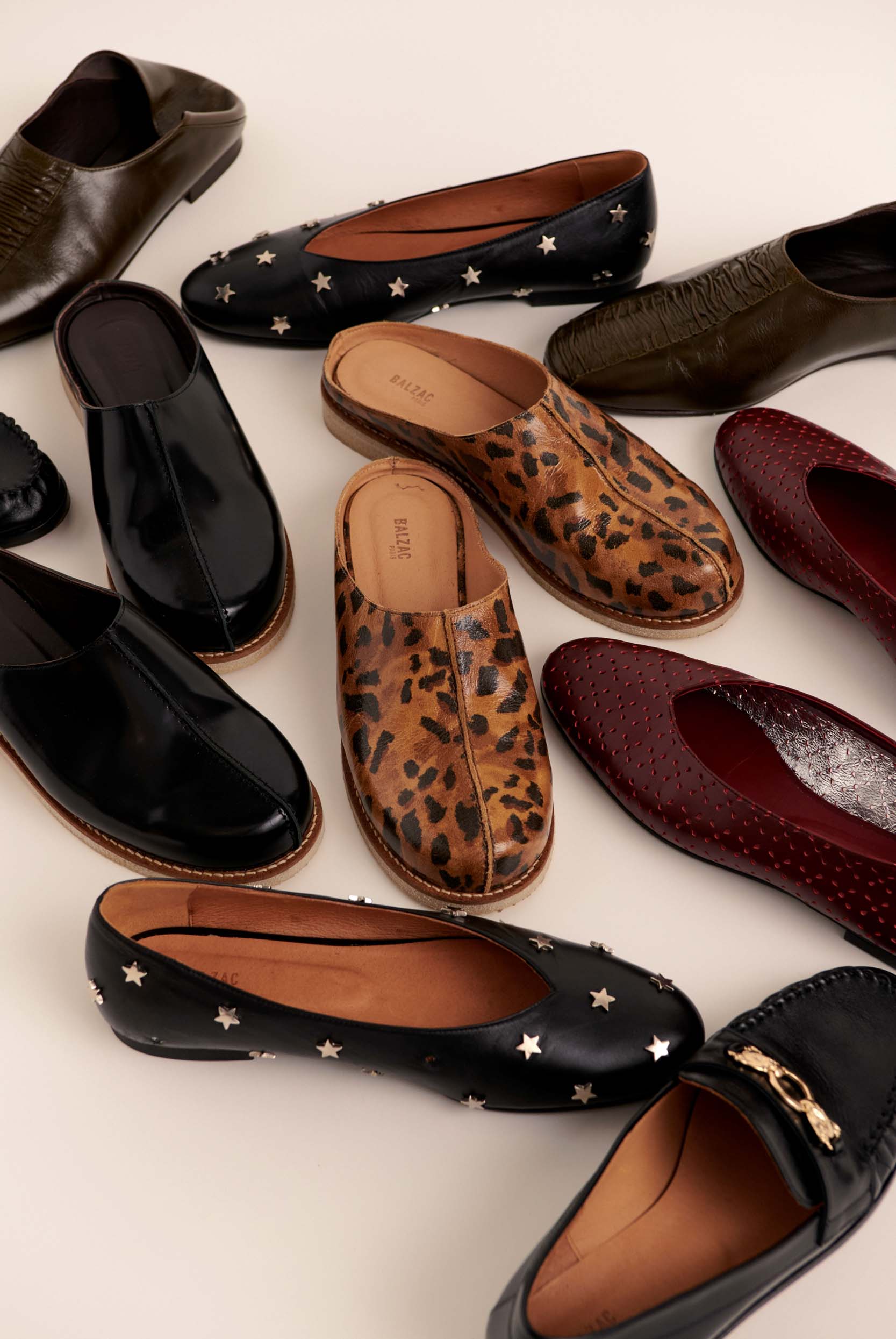 Ballet flats Freddie black étoiles argentées