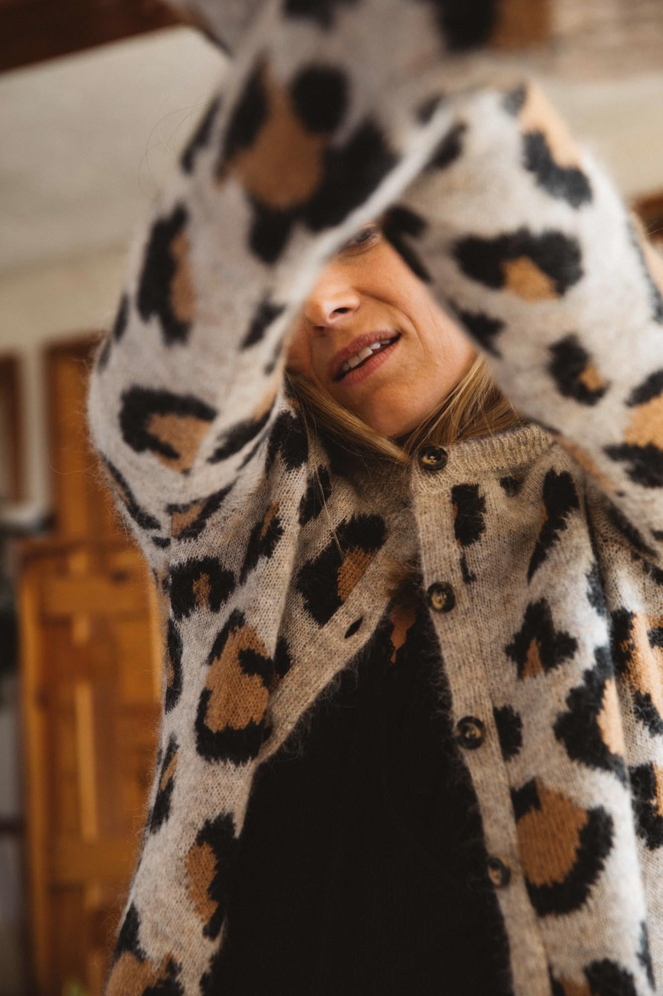 Leopard Veste Blazer Femme Imprimé Leopard Print Sac Imprimé LÃ