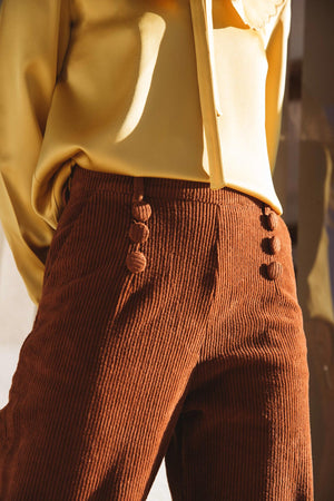 Pantalon Diego rouille velours