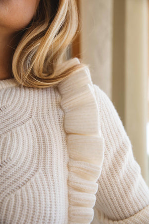 Vivianne ecru wool sweater