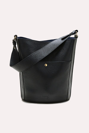 Large Sofia grained black navy interior