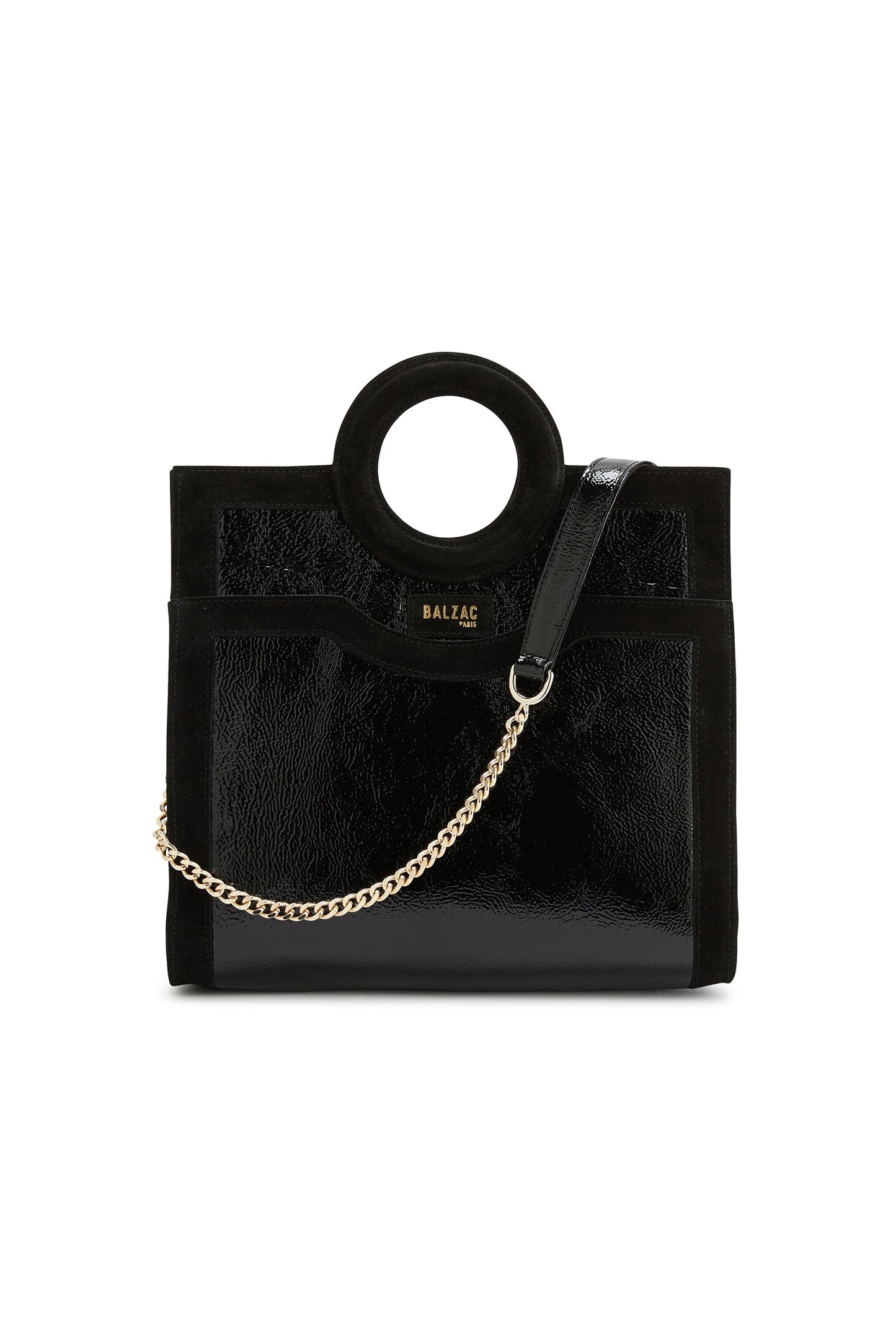 Black bi-material Gaïa bag