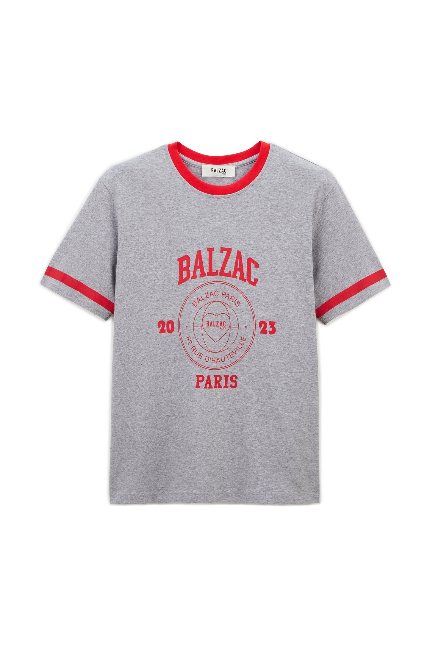 Tee-shirt Bree Balzac Paris 2023 gris et rouge