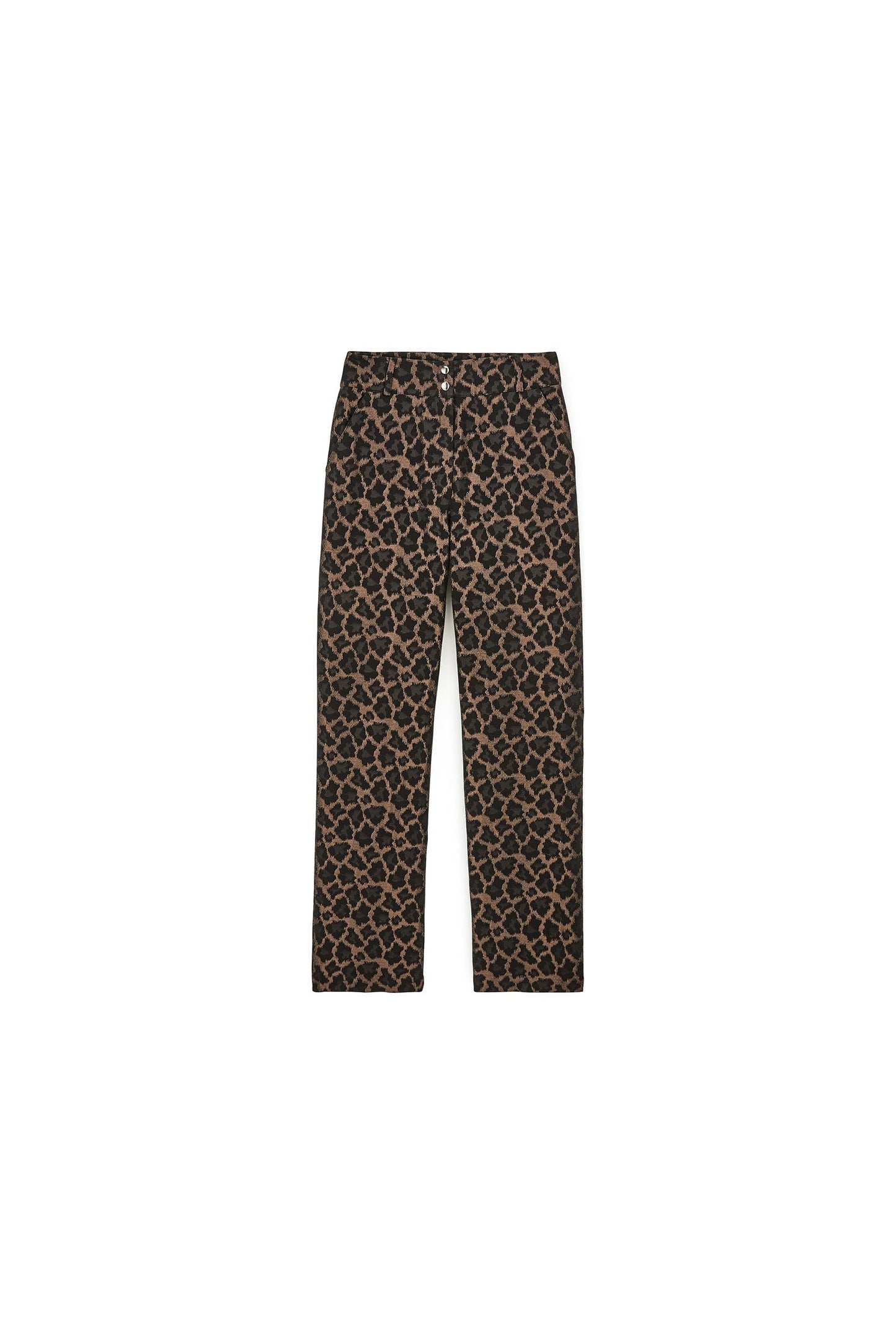 Crocus jacquard bronze trousers