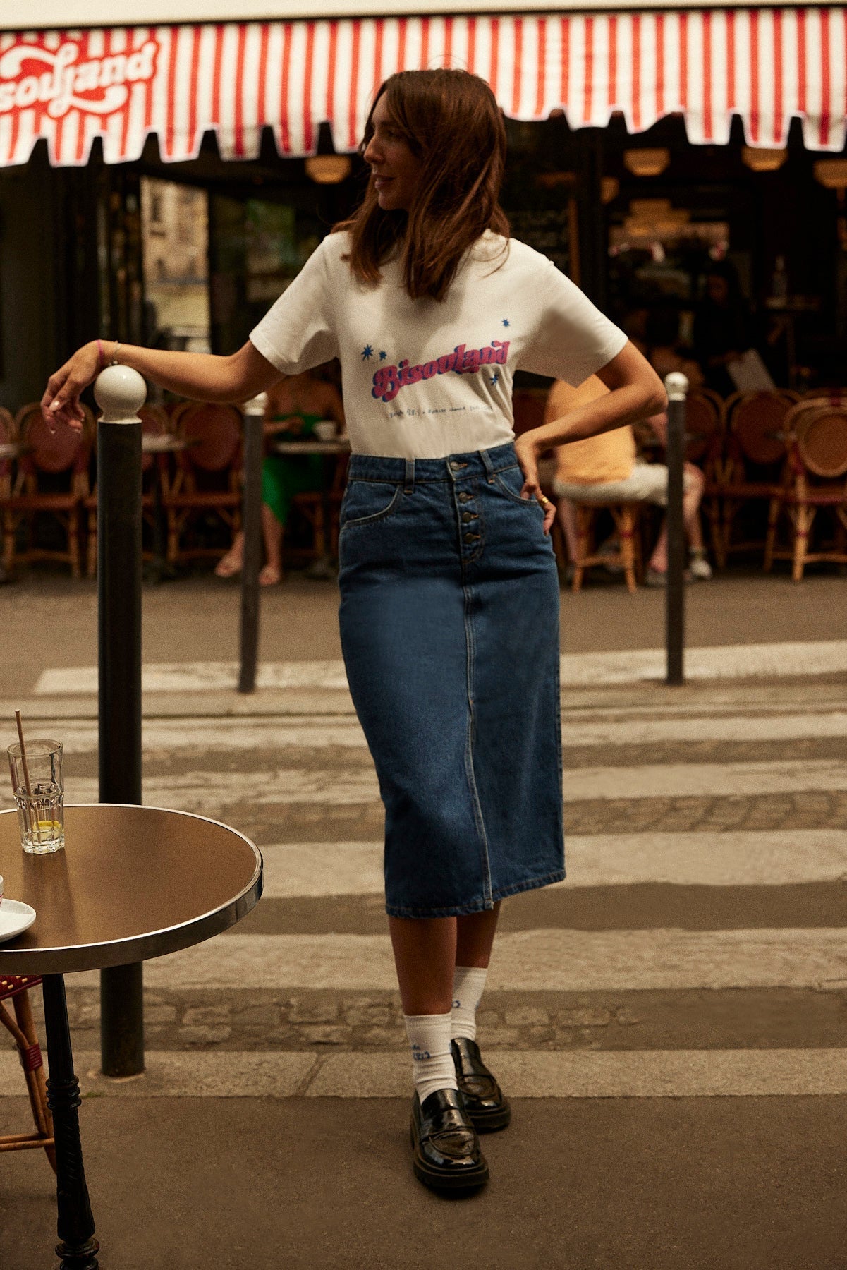 Cium blue midi skirt