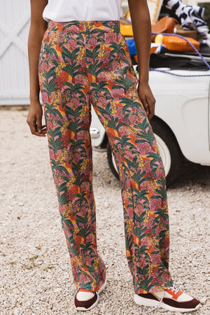 Floral tiger print Gloria pants