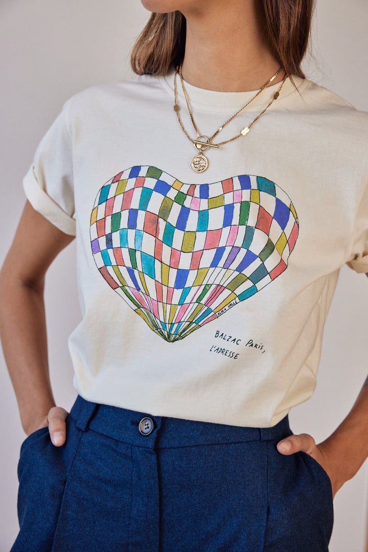 Bree watercolor heart t-shirt