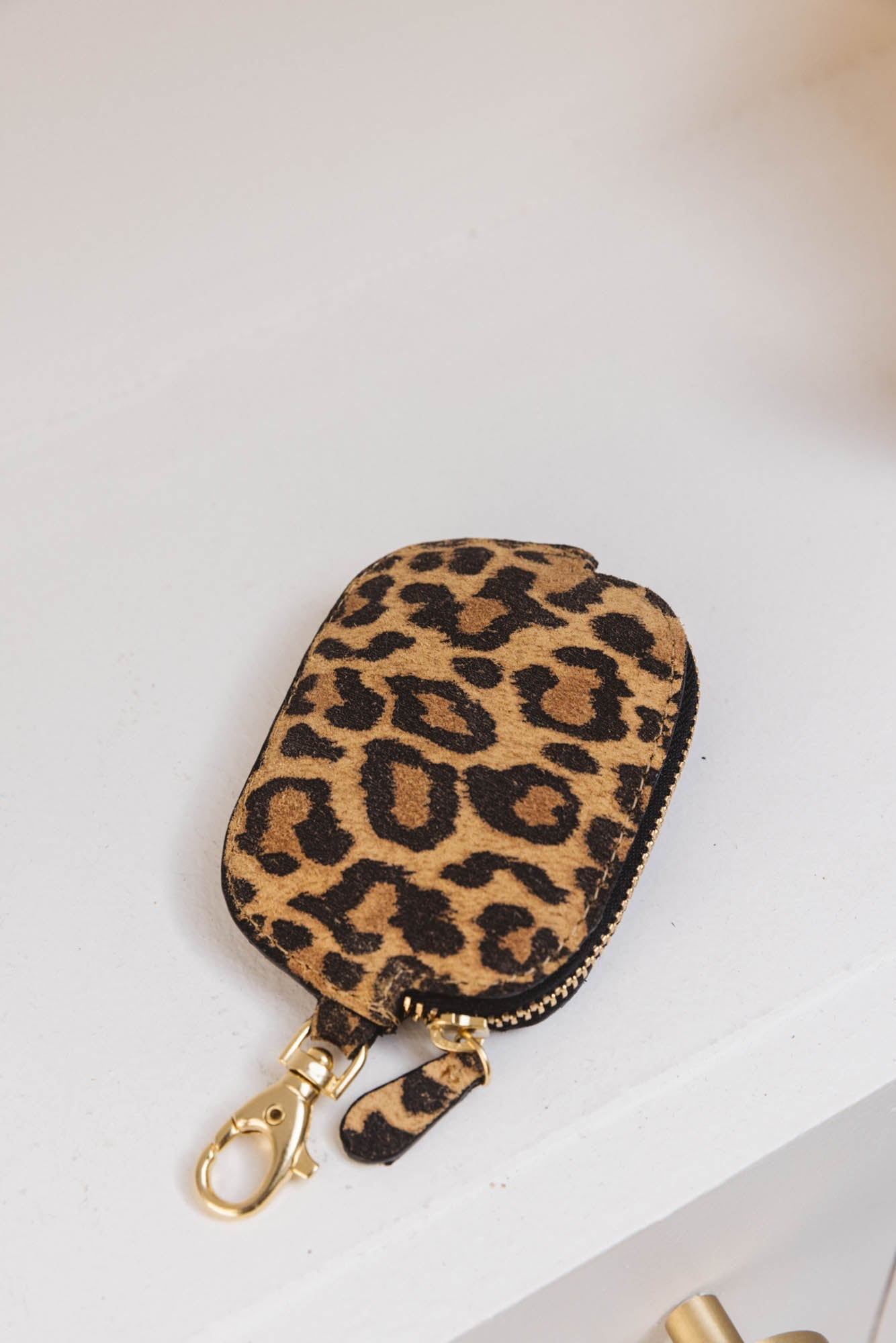 Ziggy carabiner leopard coin purse