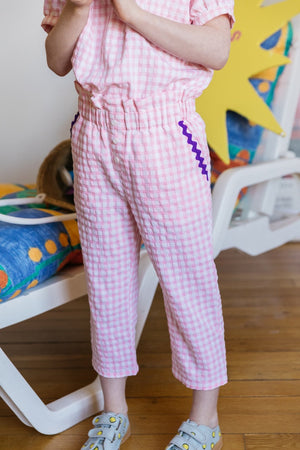 Malin pink gingham pants