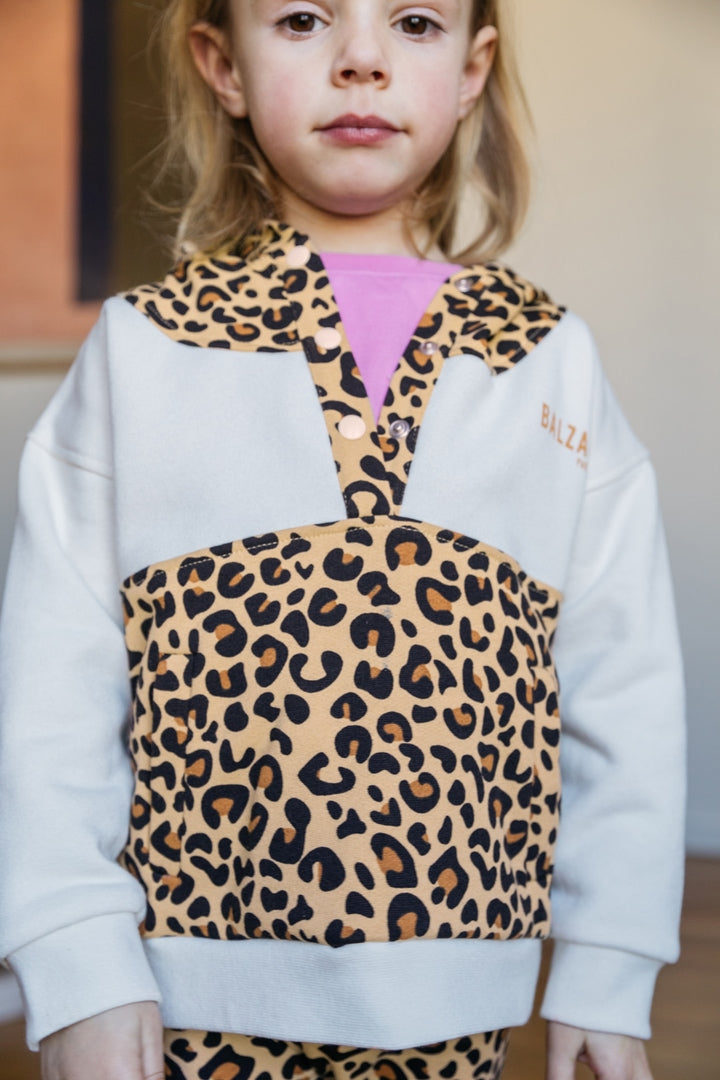 Souvenir leopard and ecru sweatshirt