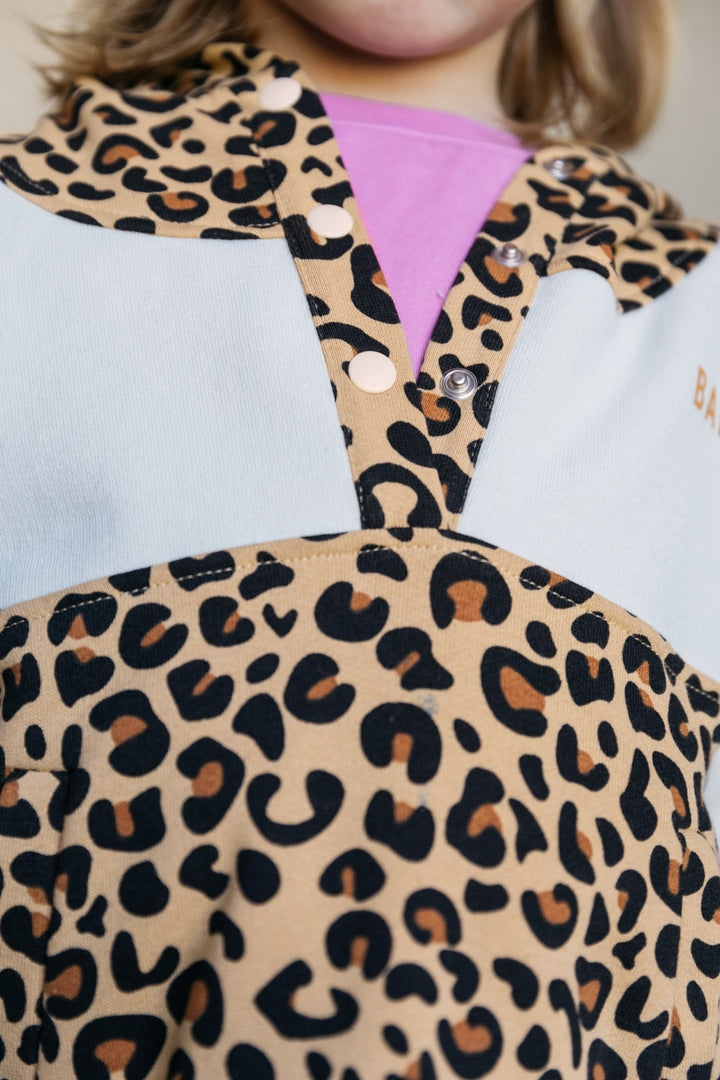 Sweat-shirt Souvenir léopard et écru