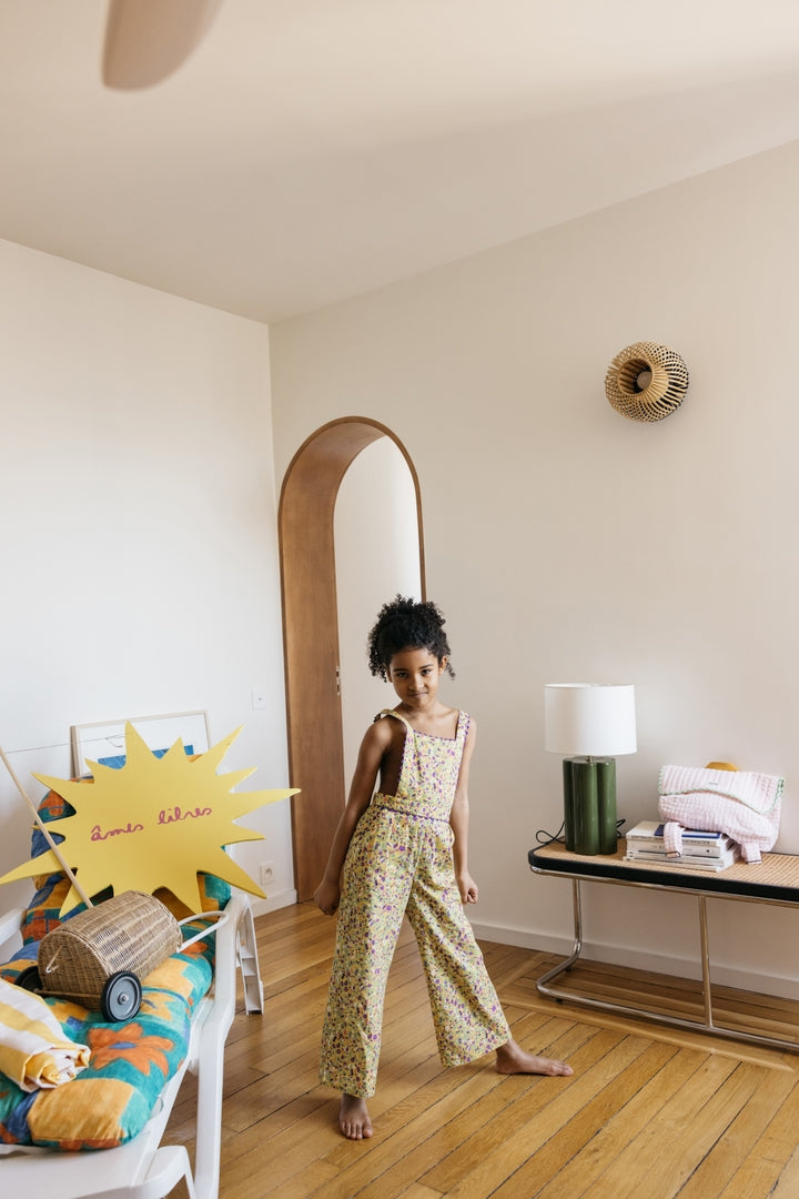 Salopette Trouvaille printed kyrielle of flowers