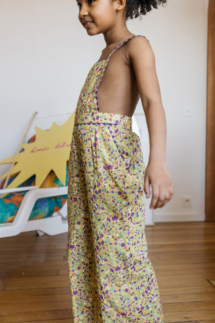 Salopette Trouvaille printed kyrielle of flowers