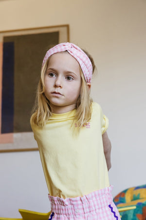 Bandeau Enigme vichy rose et vert