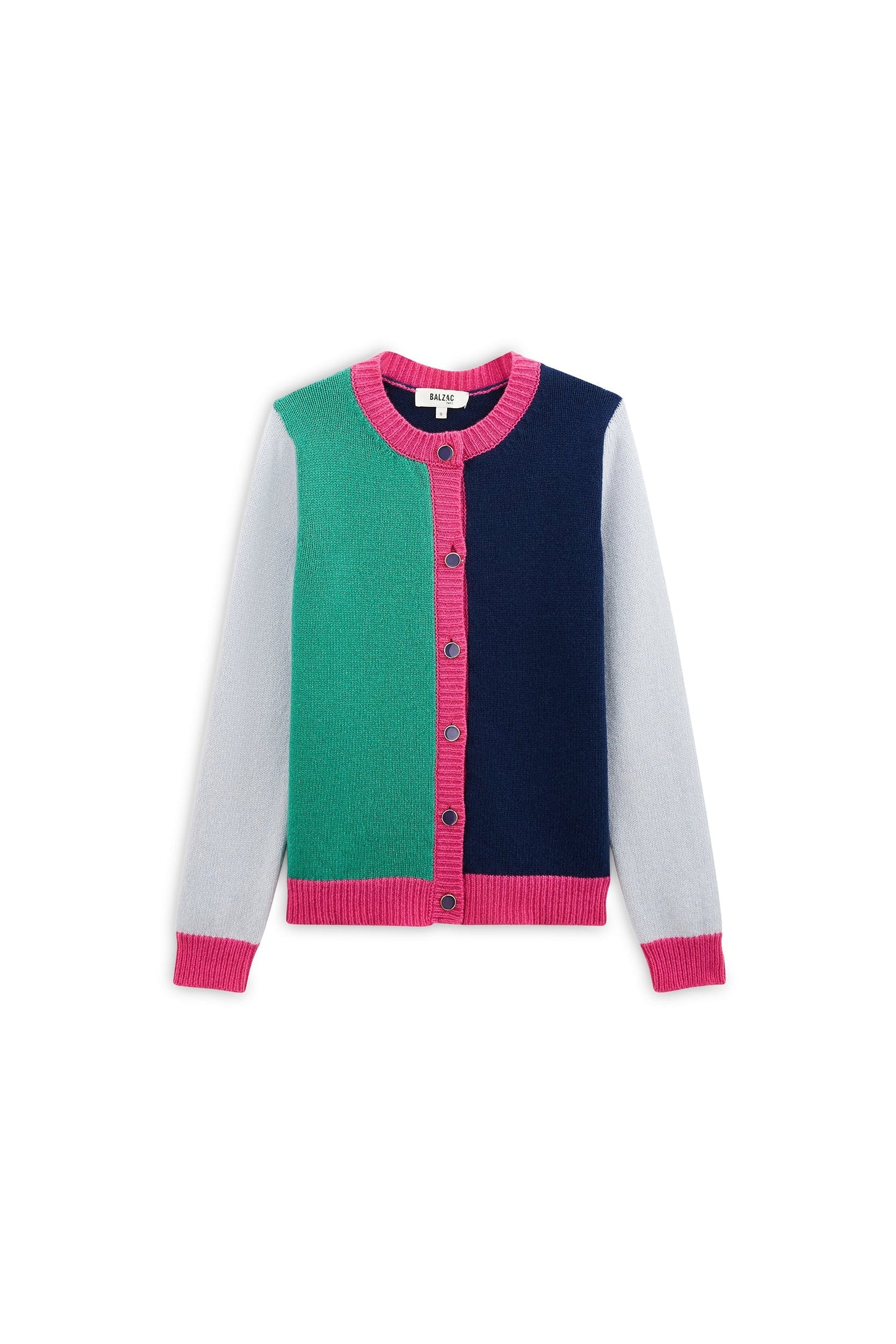 Blue, green and pink Fontaine cardigan
