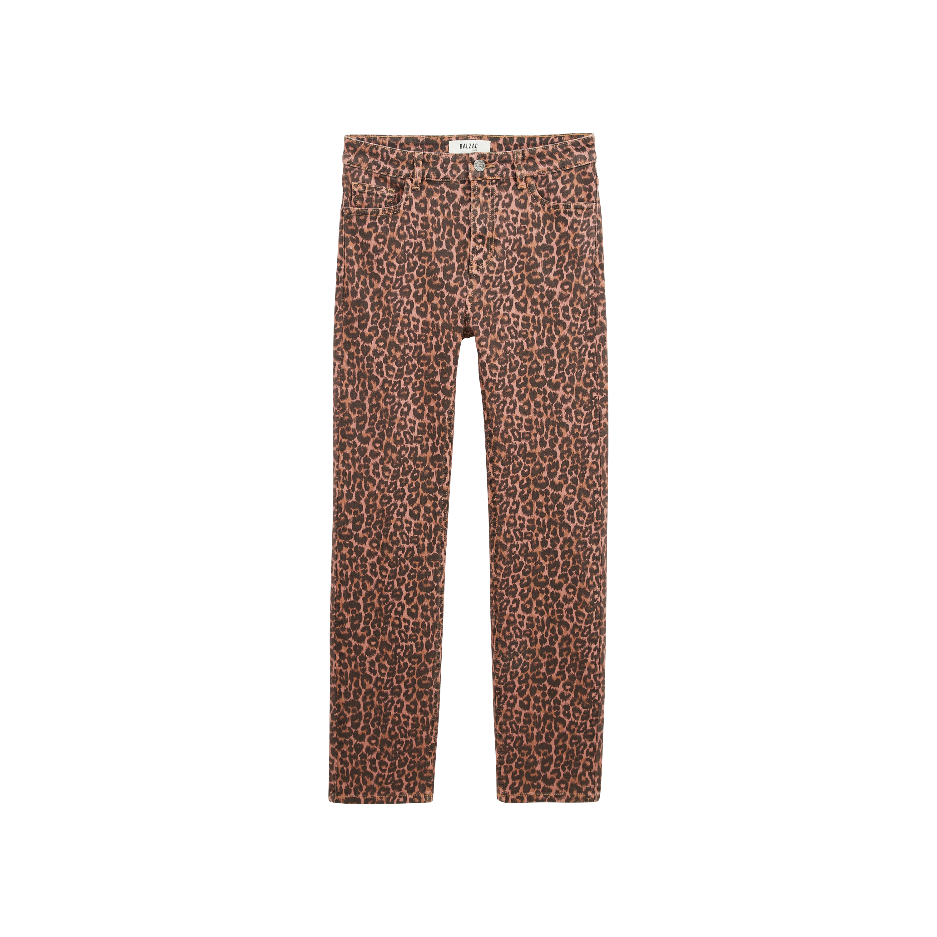 Jeans Austin leopard coffee