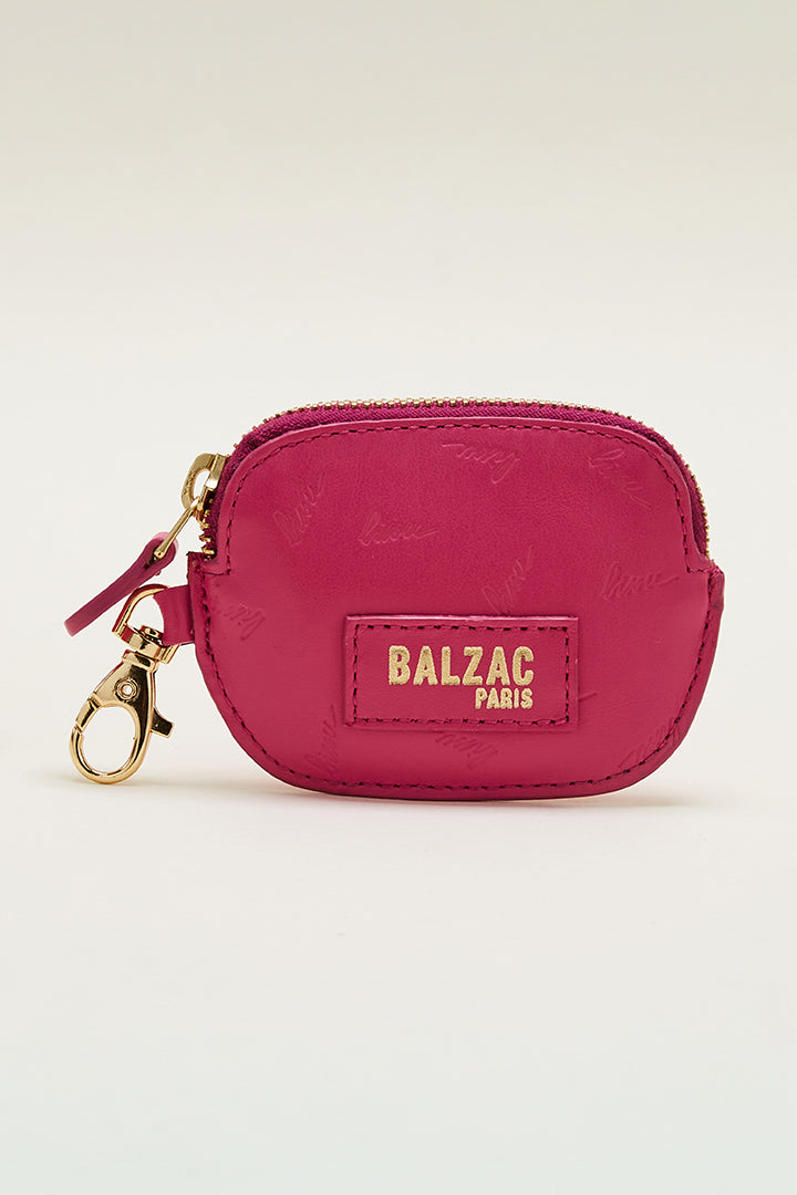 Pink kiss Ziggy carabiner coin purse
