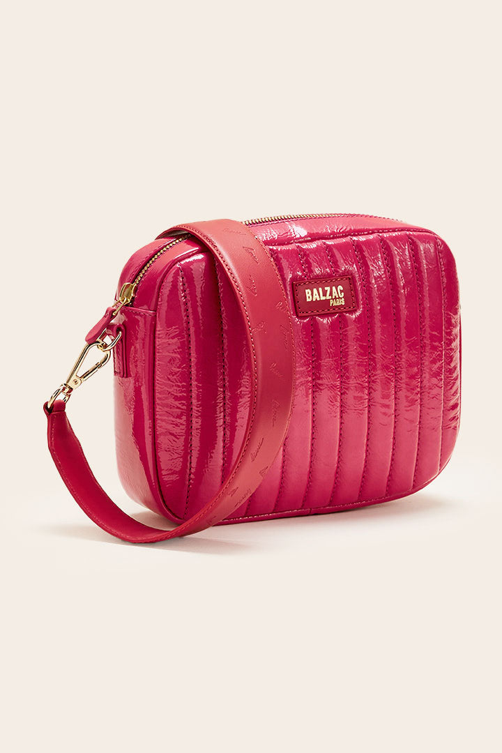 Sac César bisou vernis rose et rouge