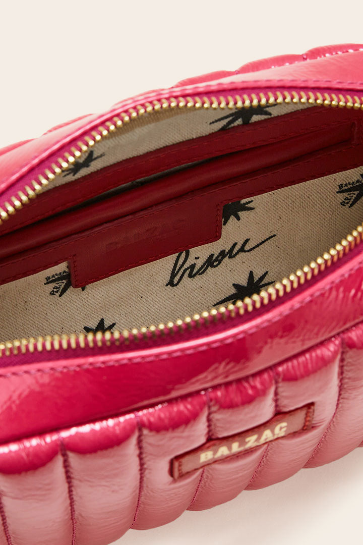 Cesar kiss bag in pink and red varnish