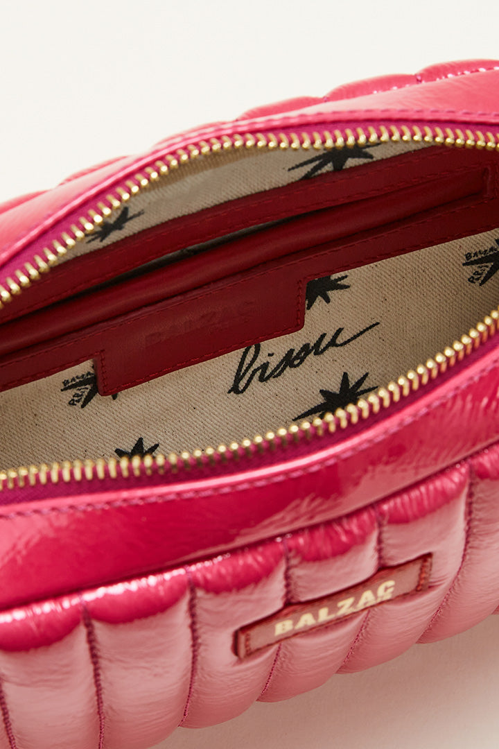 Cesar kiss bag in pink and red varnish