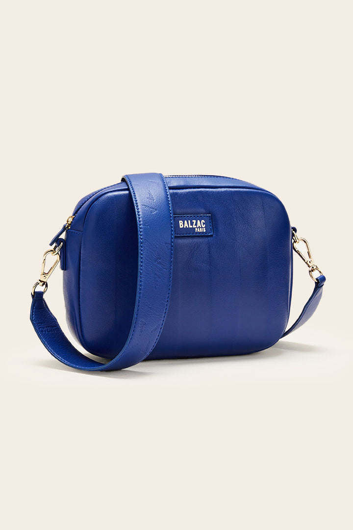 Sac Césarine rayé bisou bleu