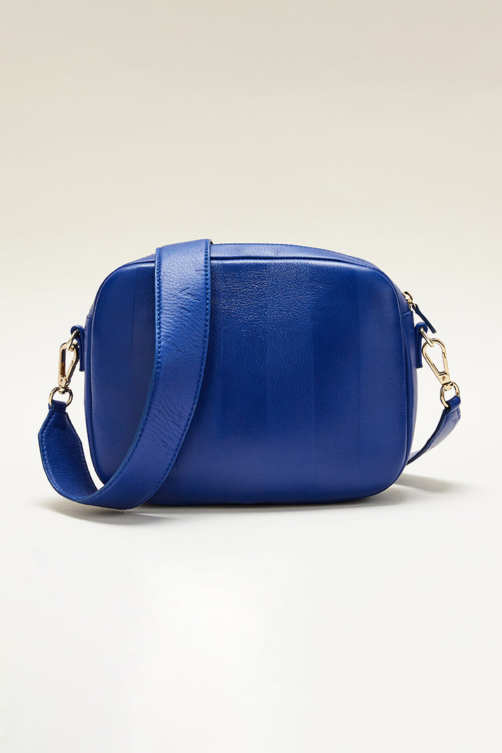 Blue bisou striped Cesarine bag