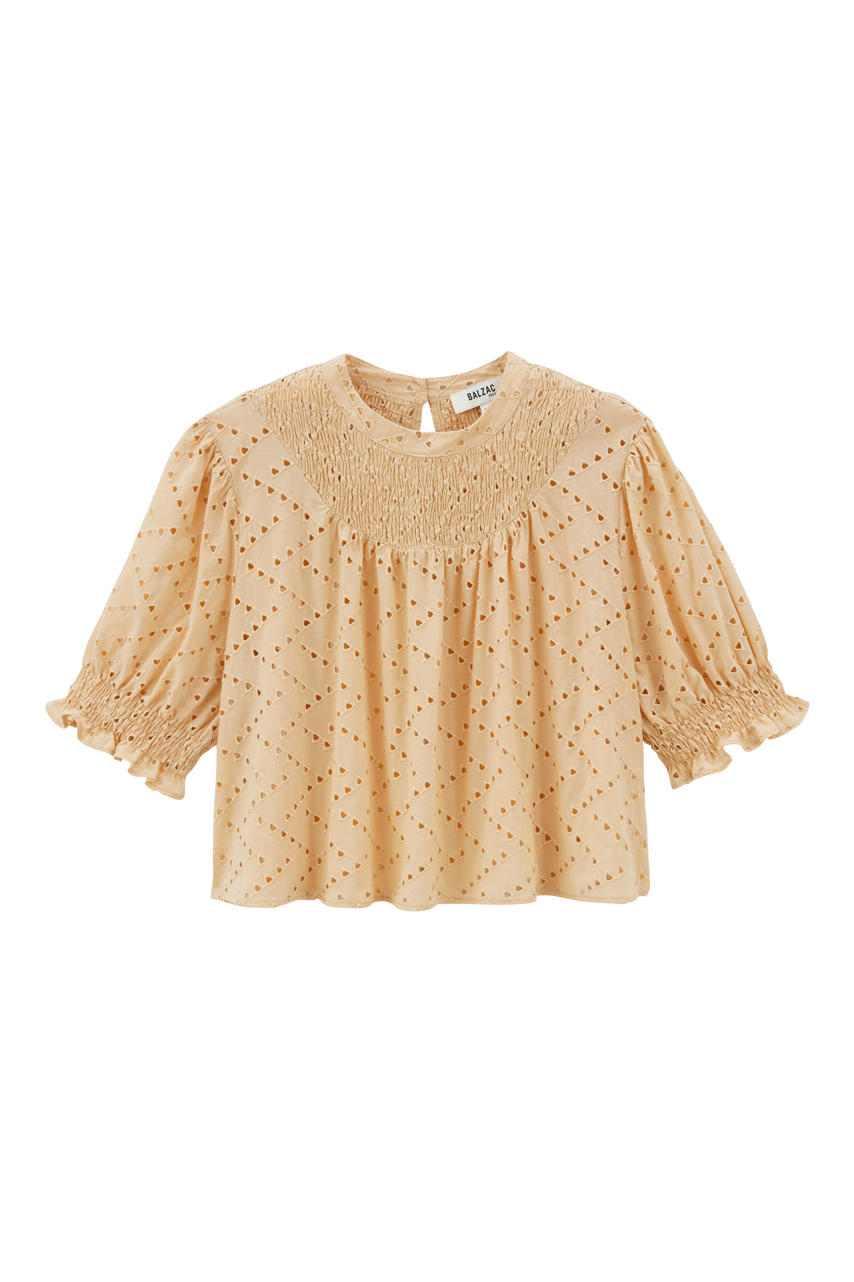 Blouse Amicie broderie anglaise beige