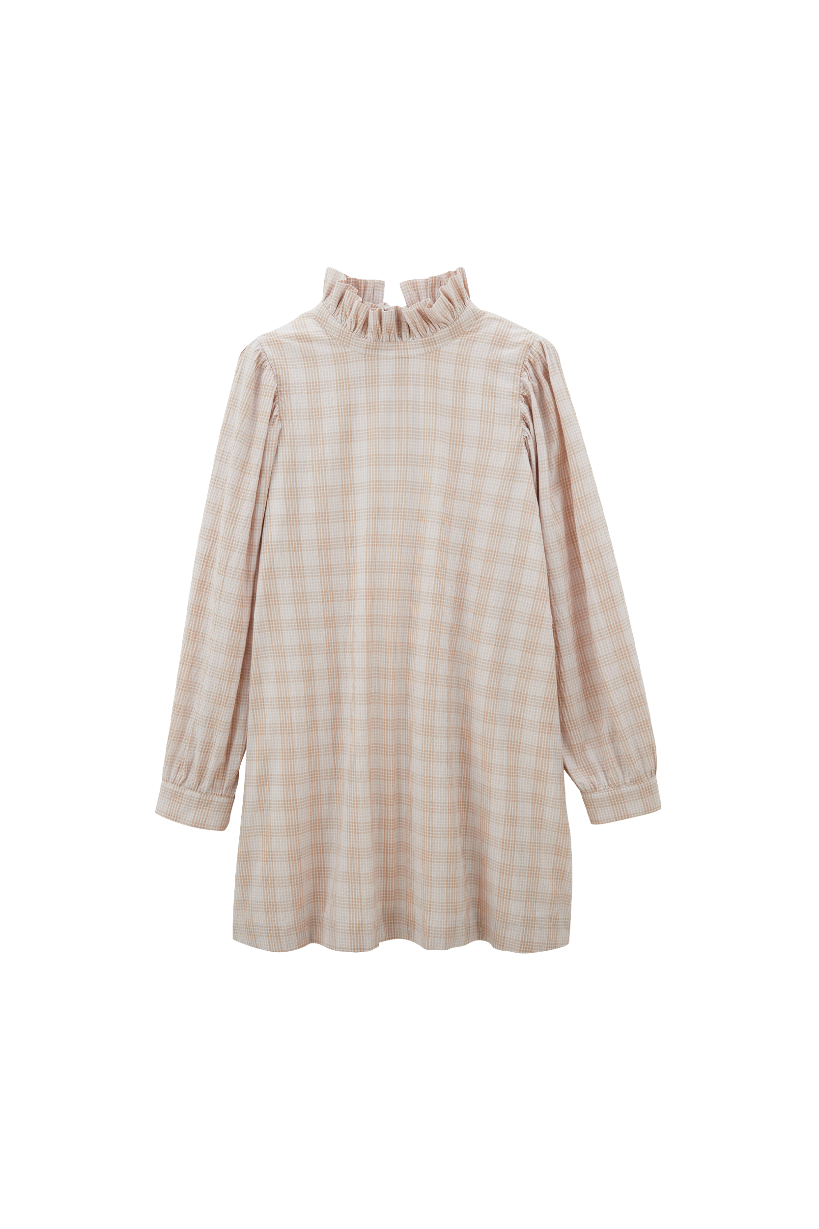 Dress Saga checks beige and white