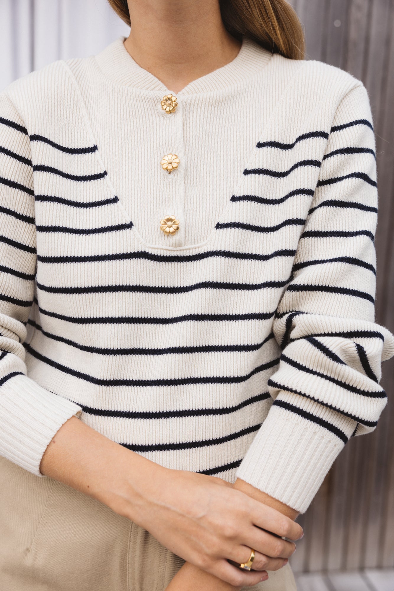Navy striped Ivanie sweater