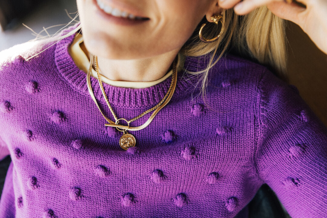 Purple Suzette sweater