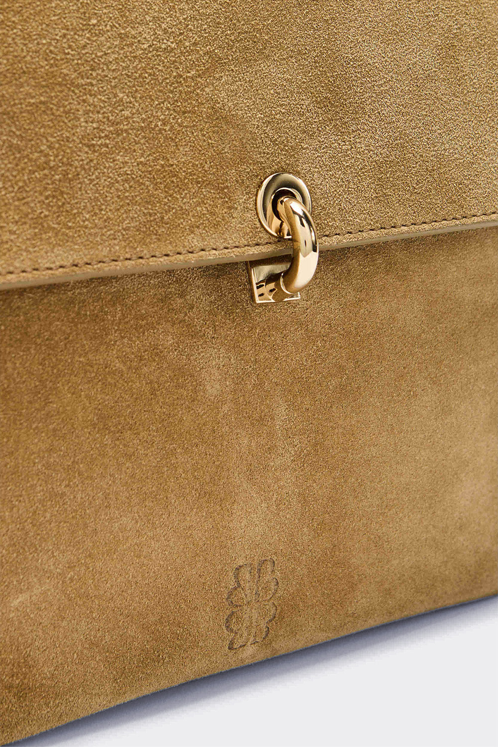 Bag Gala suede of leather khaki