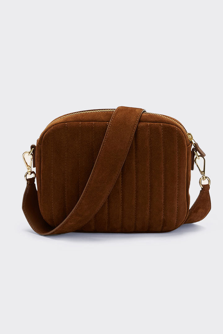 Sac César croûte de cuir chocolat