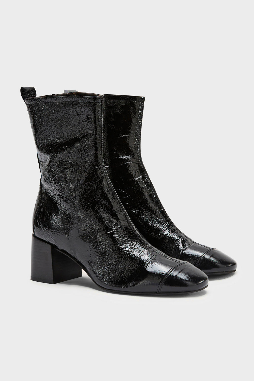 Ankle boots Clyde patent crinkled black