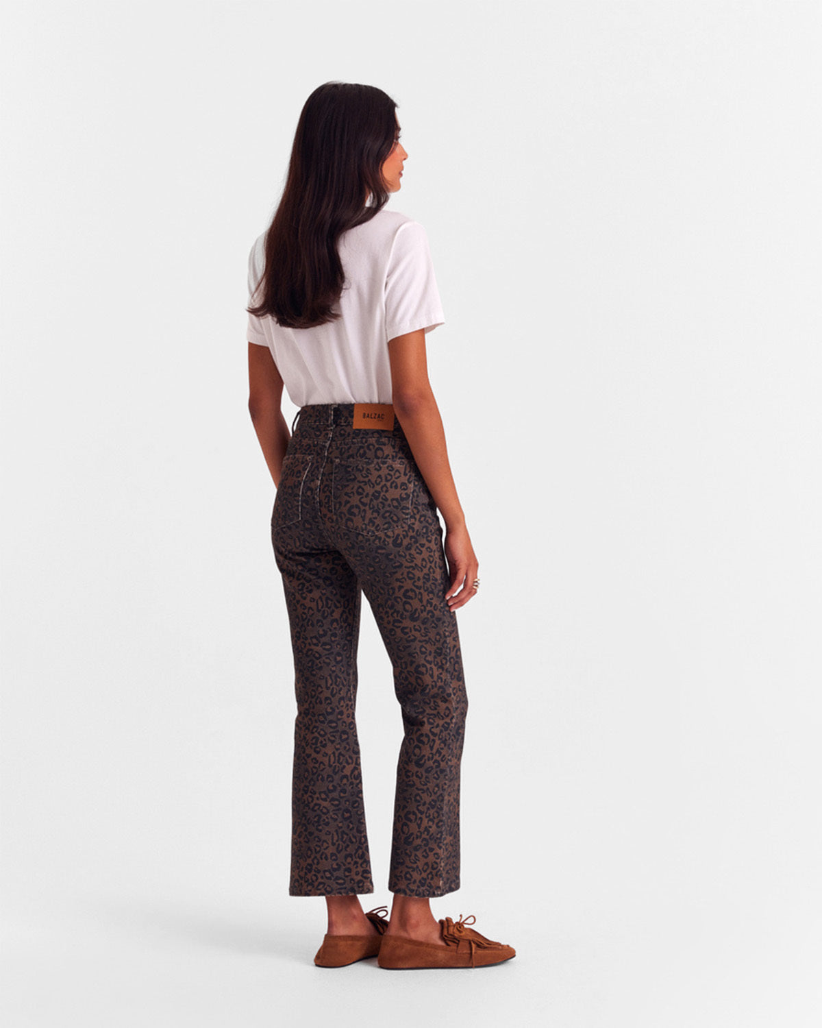 Jean Jules léopard fauve chocolat  (le bootcut)