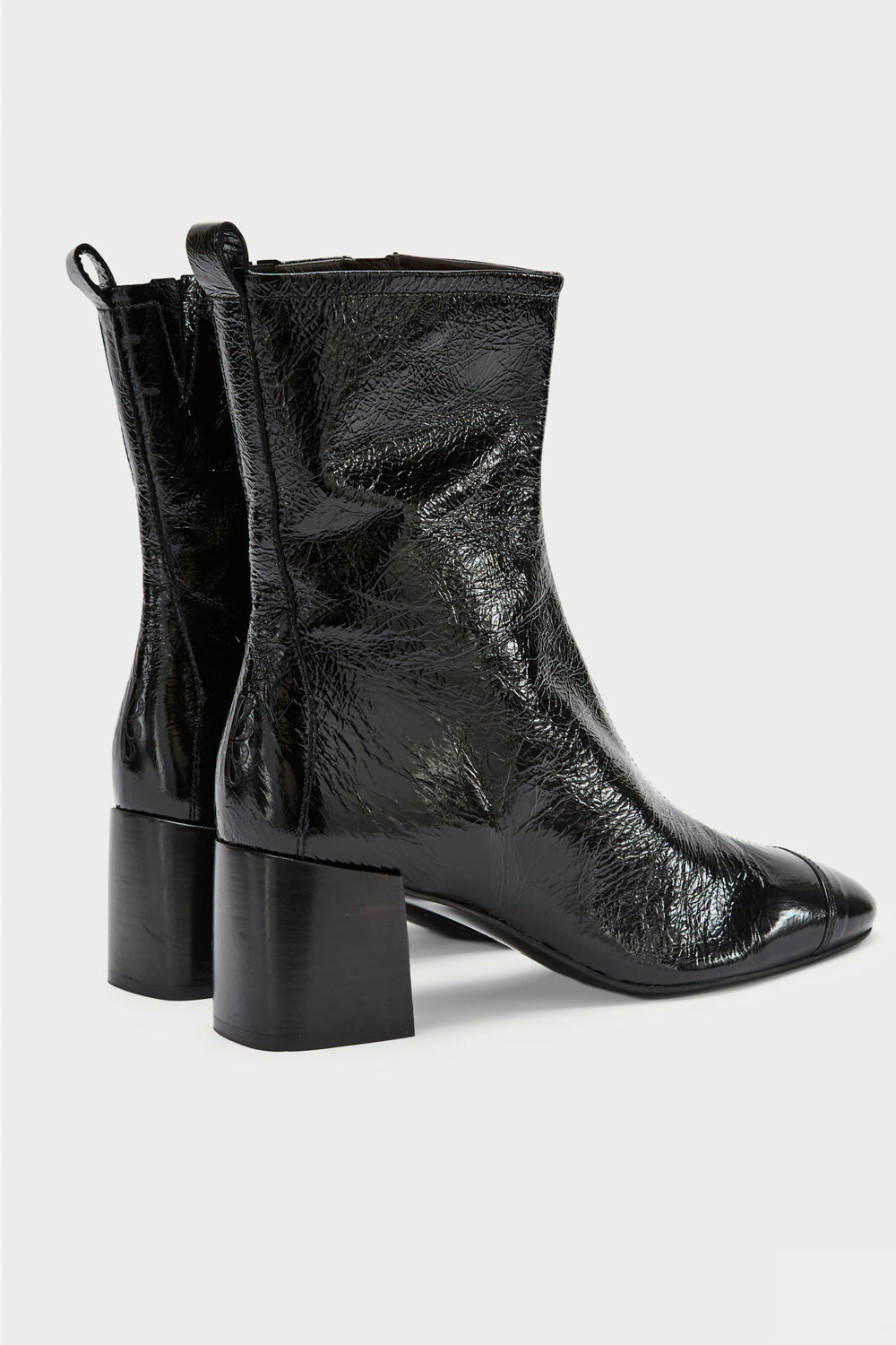 Ankle boots Clyde patent crinkled black