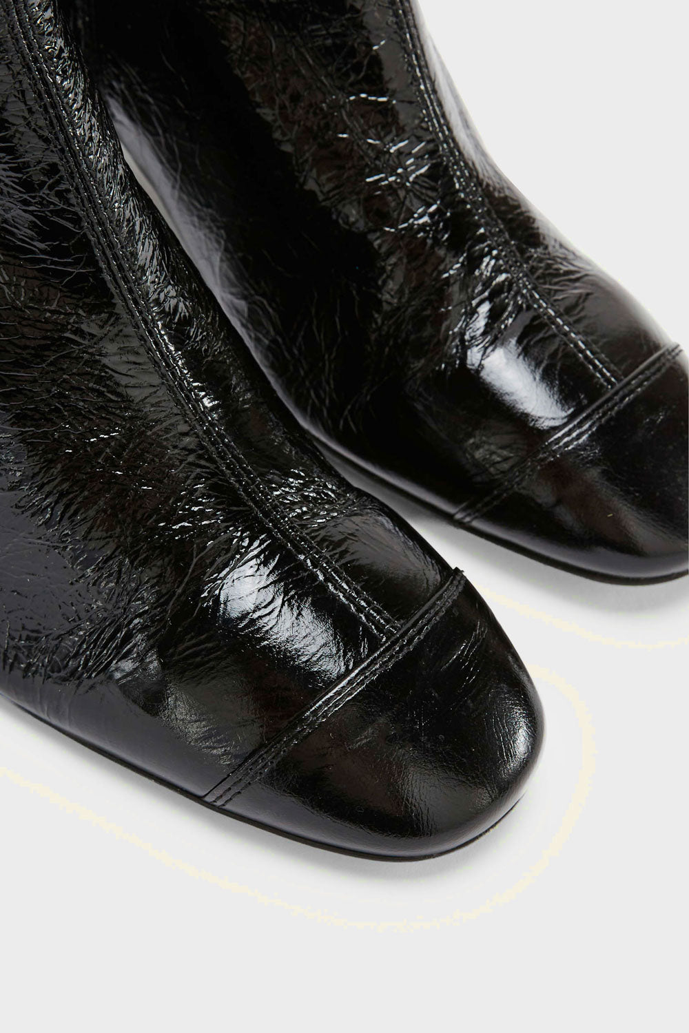Ankle boots Clyde patent crinkled black