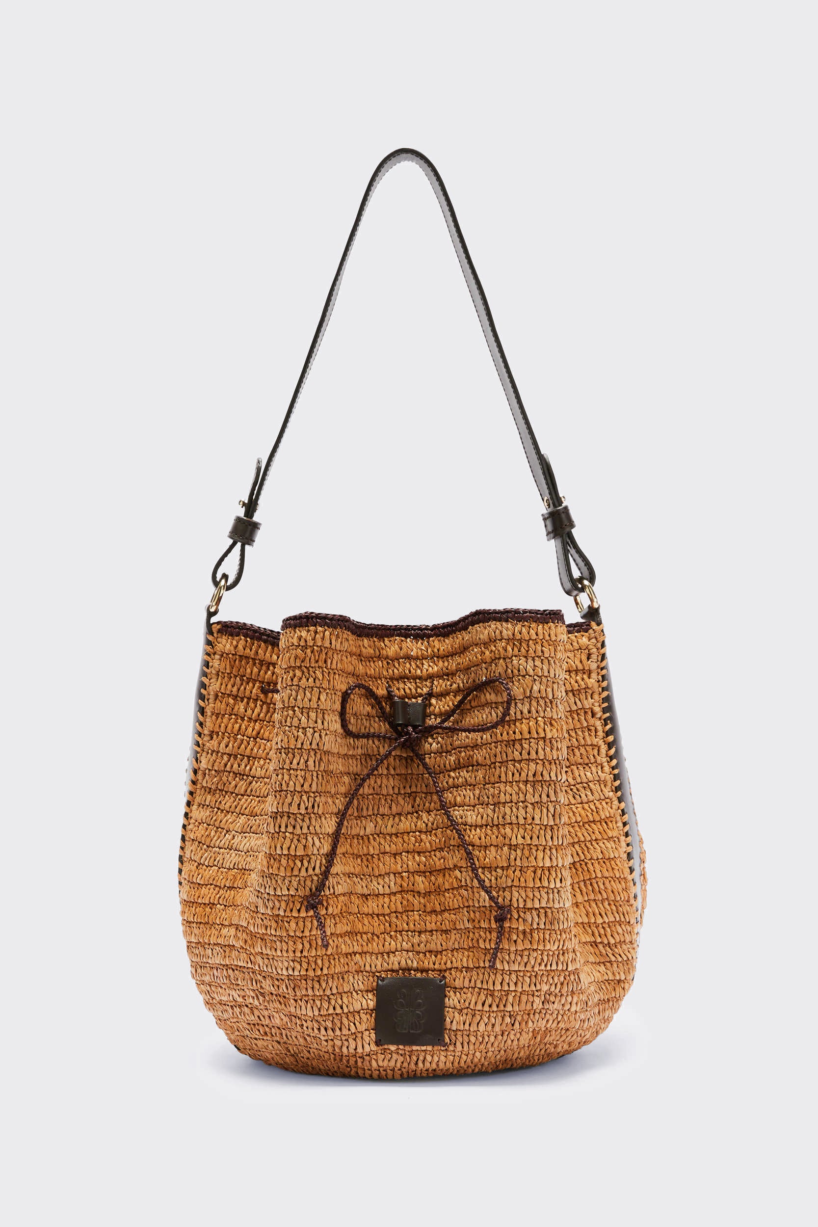 Basket Sola raffia and chocolate
