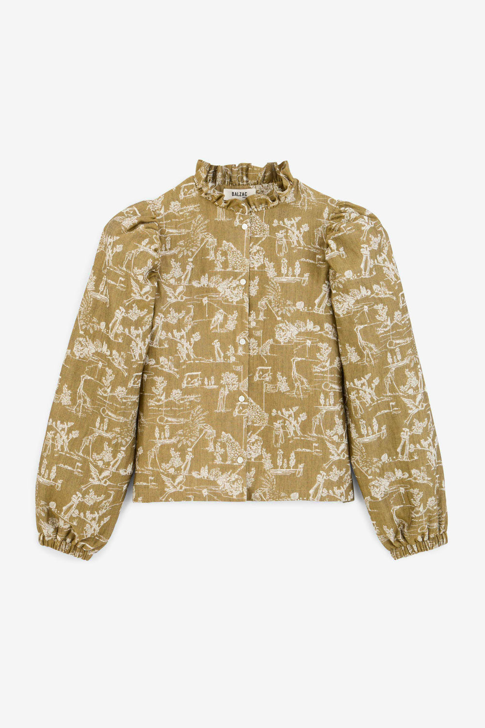 Shirt Elvy printed Toile of combination khaki