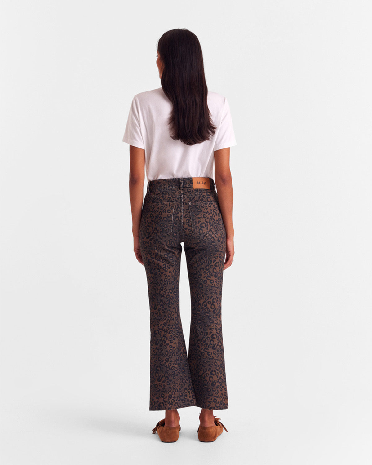 Jean Jules léopard fauve chocolat  (le bootcut)