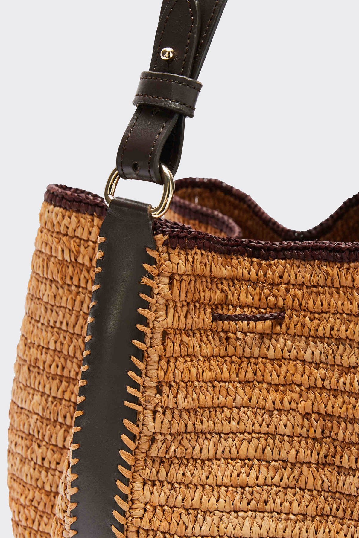 Panier Sola raphia et chocolat