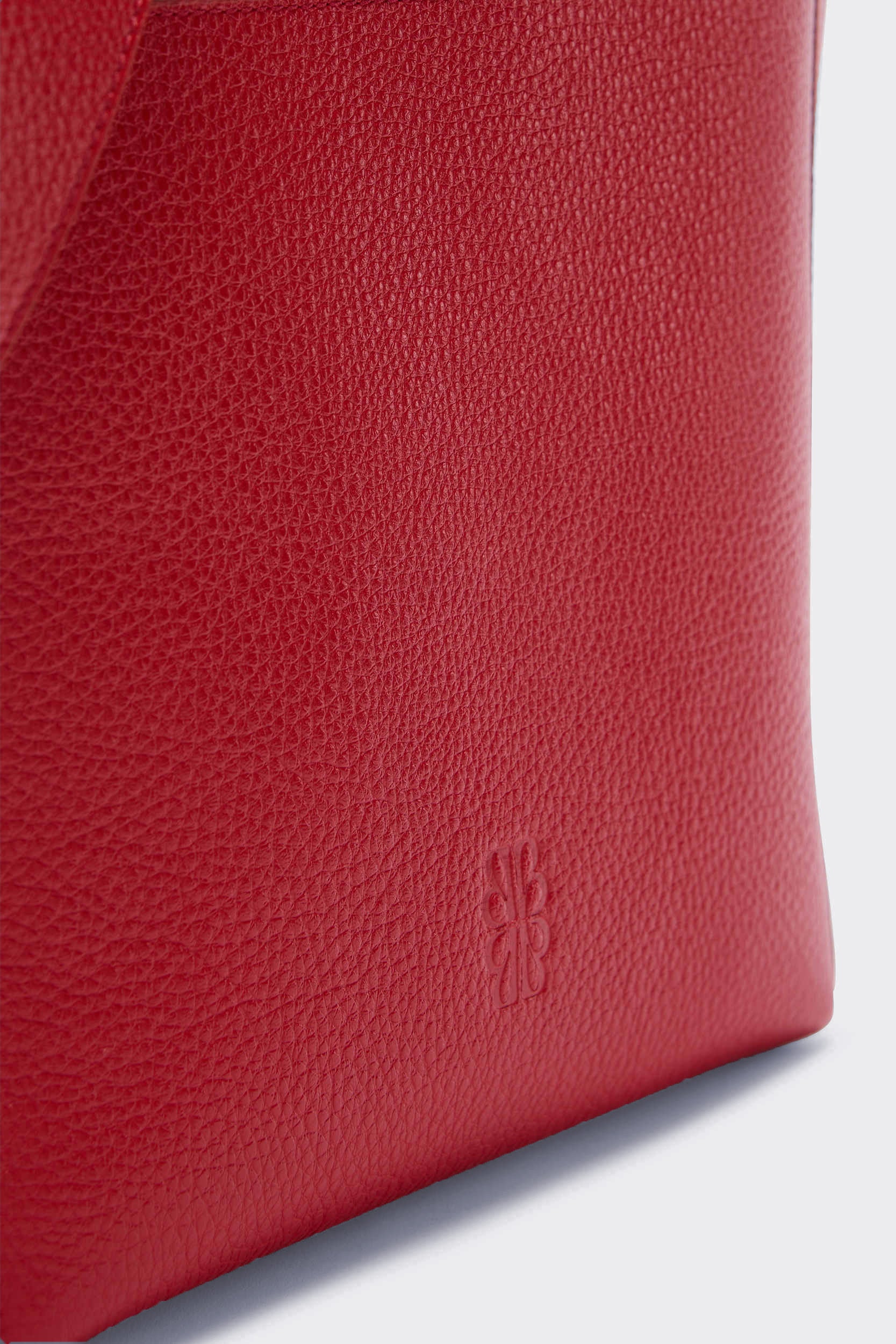 Bag Sasha grained red interior chocolate