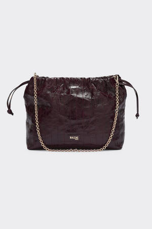 Sac Amaïa vernis froissé chocolat
