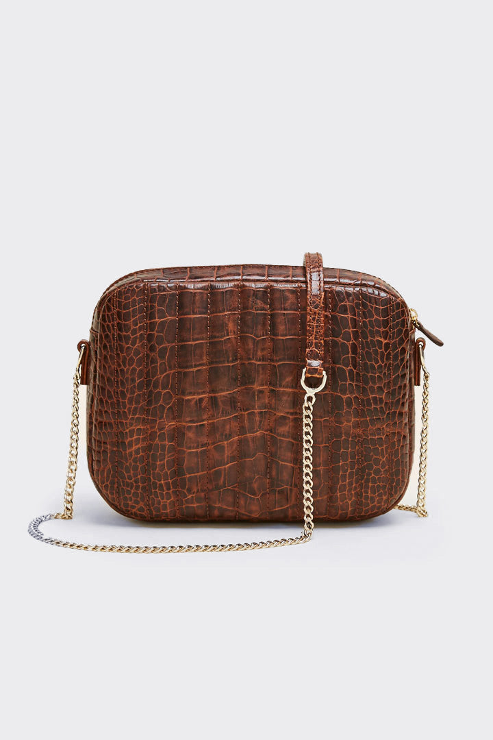 Bag César cognac embossed