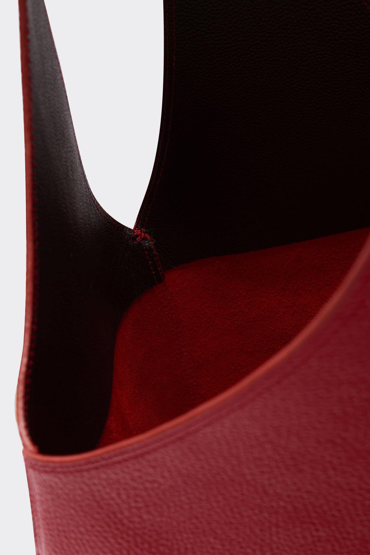 Red maxi grained Sun bag