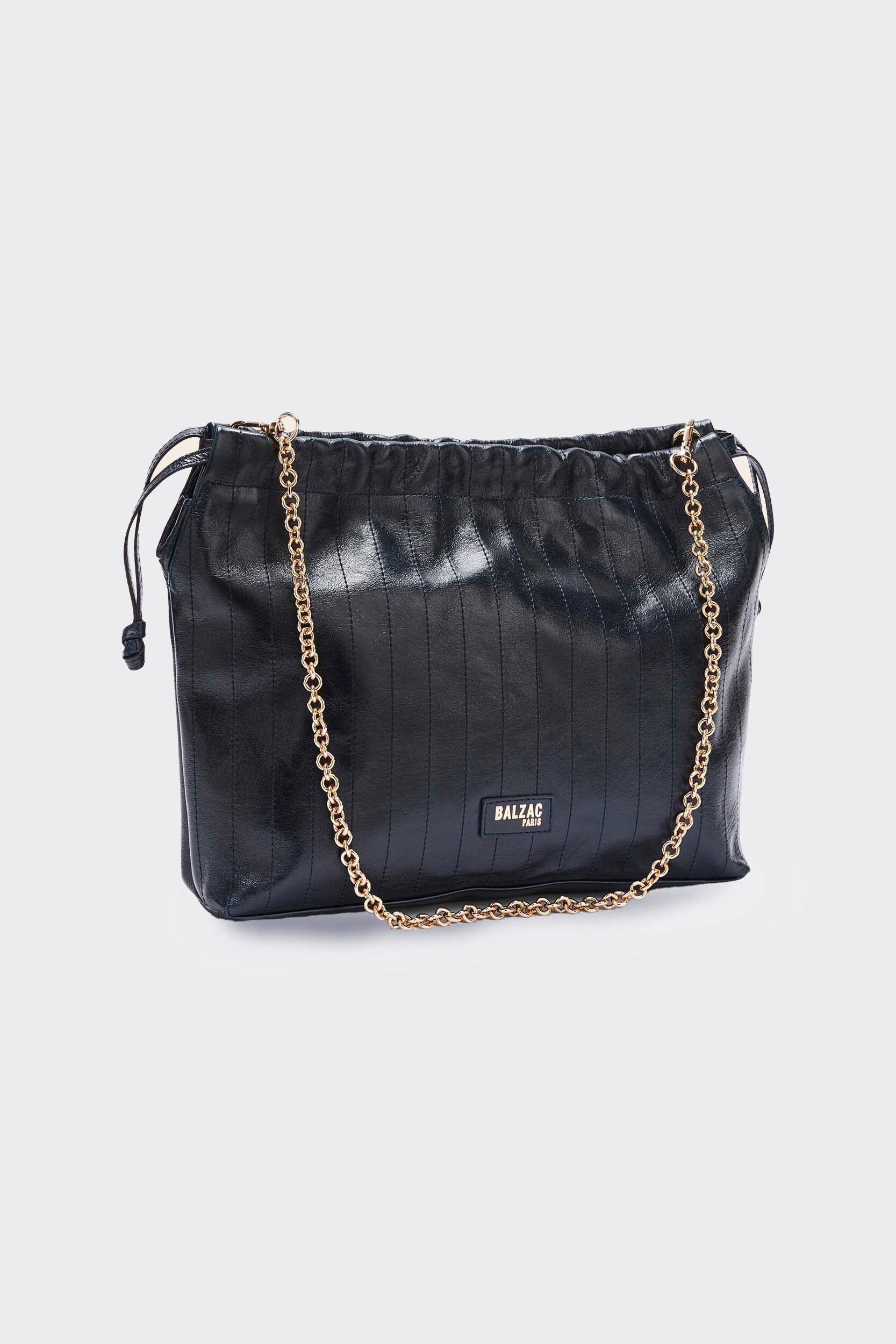 Bag Amaïa crinkled blue night
