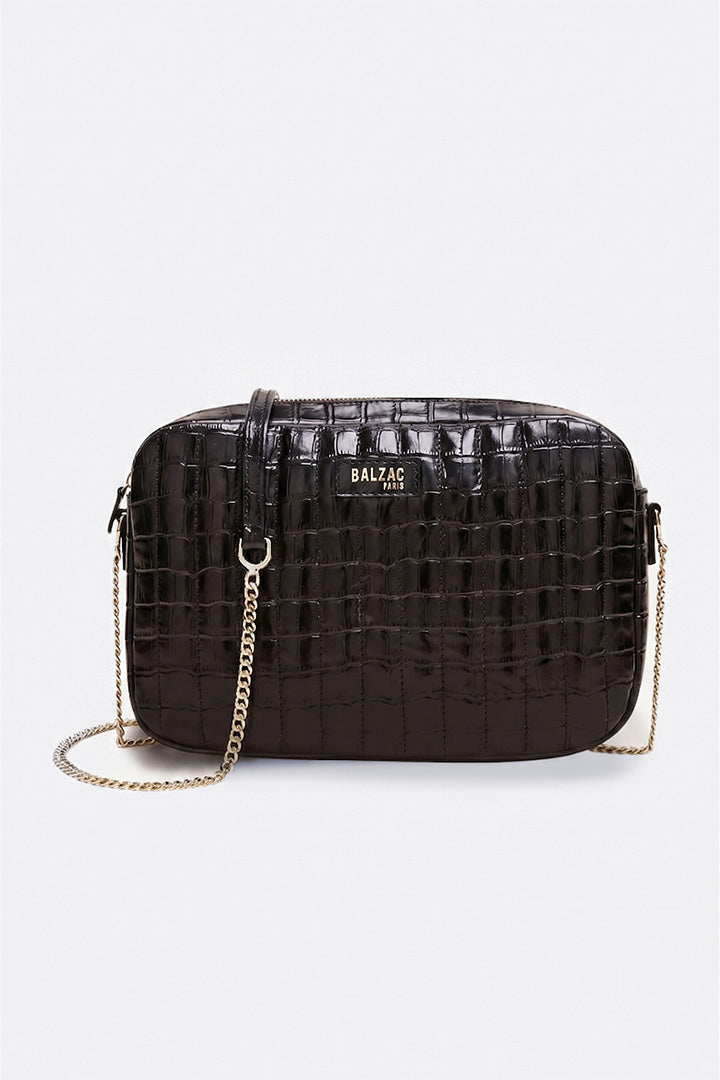Sac Grand César noir embossé
